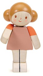 Tender Leaf muñeca casa de muñecas niña marfil - muñeca de madera