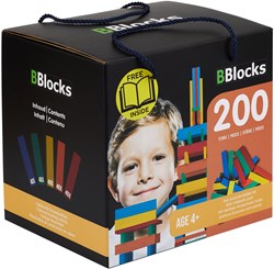 BBlocks juguete bloques de construcción madera 200 piezas multicolor