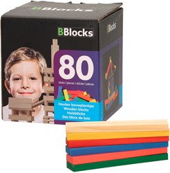 BBlocks juego de tablillas de construcción - 80 piezas juguete de madera colorido