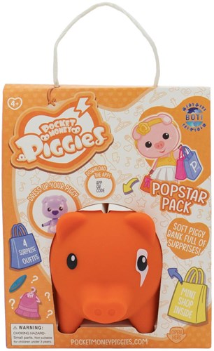 Boti hucha juguete Pocket Money Piggies Pop Star Pack cerdito