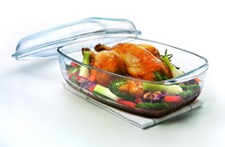 Pyrex fuente para horno con tapa vidrio borosilicato 4,3+2,2L