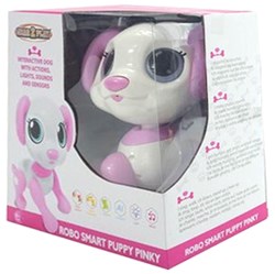 Robo Smart Puppy Pinky perro robot interactivo con luz y sonido