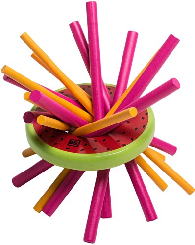 BS Toys Mikado juego de madera melón - juego de destreza para niños