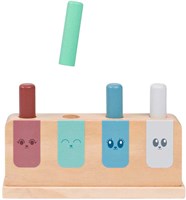 BS Toys Juego Pop-Up de Madera - Juguete educativo de motricidad para niños pequeños