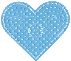 Hama base para cuentas de planchar maxi corazón - juguete creativo transparente