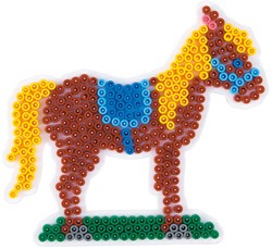 Hama base para cuentas para planchar caballo - juguete creativo blanco