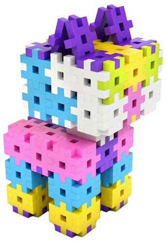 Meli bloques de construcción rosa 300 piezas - juguete creativo para niños-3
