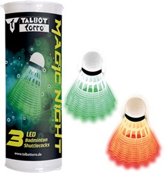 Schildkröt volante de bádminton Magic Night LED set para jugar de noche