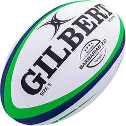Gilbert balón de rugby match Barbarian 2.0 talla 5 azul verde