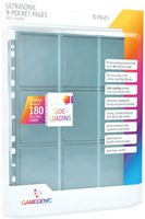 Gamegenic archivador cartas 9 bolsillos laterales ultrasónicos 10 piezas cartas