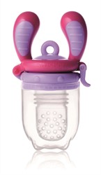 KidsMe Alimentador de alimentos con tetina de fruta y bolsa de succión para bebé - Tamaño M - Lavanda