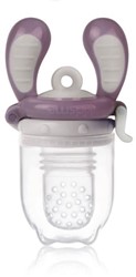 KidsMe Alimentador de alimentos con tetina de fruta y bolsa de succión para bebé - Tamaño M - Lavanda