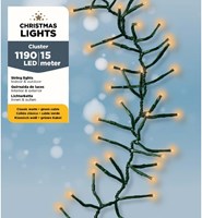 Lumineo luces de Navidad LED cluster 1190 luces blanco cálido exterior