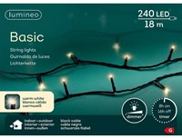 Lumineo luces de Navidad LED 240 bombillas blanco cálido interior exterior