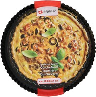 Alpina molde para quiche con base extraíble Ø28 x 3,5 cm negro-2