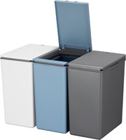 EKO cubo de basura touch 20 litros azul - papelera moderna elegante-3