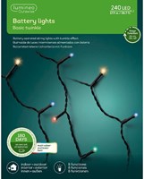 Lumineo luces LED navideñas 240 multicolor temporizador exterior