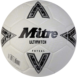 Mitre balón de futsal Ultimatch blanco negro plata talla 4 indoor