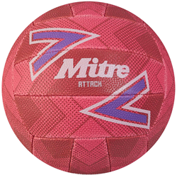 Mitre balón de entrenamiento netball rosa-morado-blanco talla 4 soft-touch