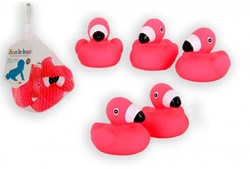 5 figuras de baño de flamencos en red 8548