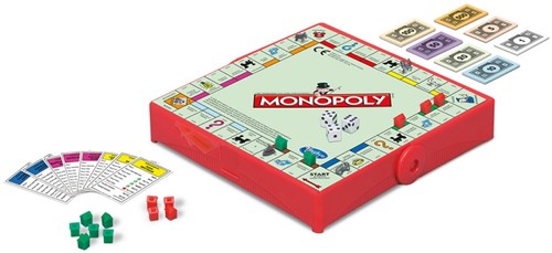 Hasbro Monopoly Grab & Go Game Simulación económica Niños y adultos