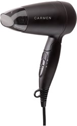 Carmen secador de viaje 1200 vatios - compacto para viajar - negro