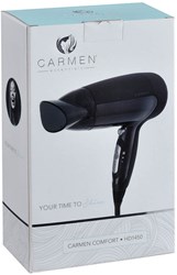 Secador de pelo Carmen 1400 vatios Coolshot negro - potente secador