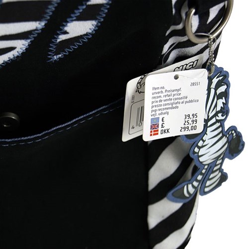 Nici bolso bandolera cebra para niños - bolso infantil grande multicolor-3