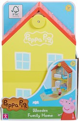 Casa familiar de madera Peppa Pig con figuras y accesorios casa de muñecas