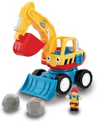 WOW Toys excavadora Dexter the Digger vehículo de juguete rojo