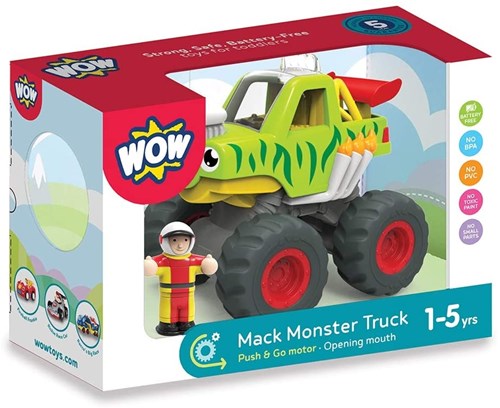 WOW Toys camión monstruo de juguete Mack para niños - colorido y resistente-3