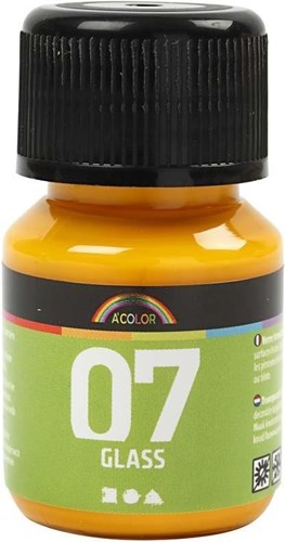 Creativ Company pintura para vidrio amarilla 30ml - pintura permanente para vidrio