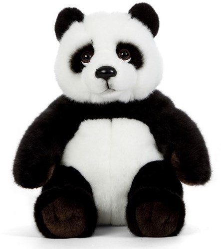 Living Nature peluche panda sentado - juguete de peluche realista