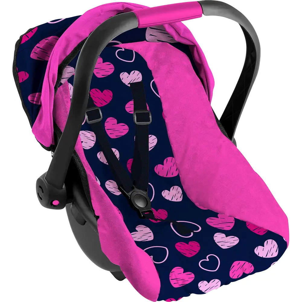 Amia silla de coche para muñecas motivo corazón rosa juguete silla