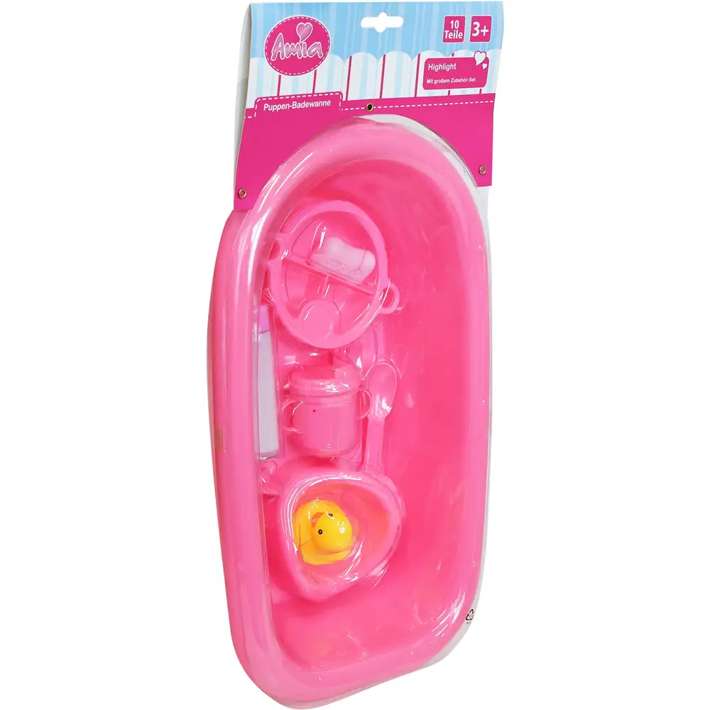 Amia set de baño para muñecas con accesorios - bañera de juguete