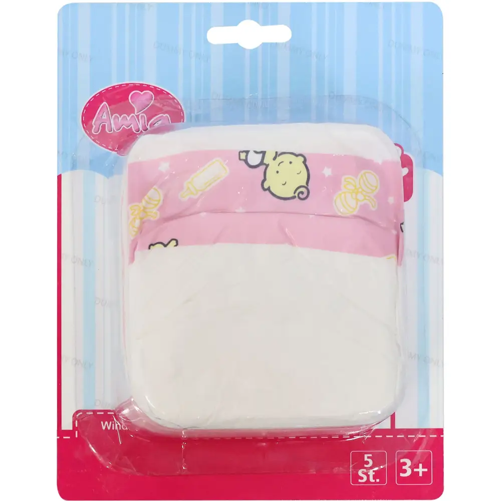 Amia pañales para muñecas - set de 5 para muñecas de 30-42 cm