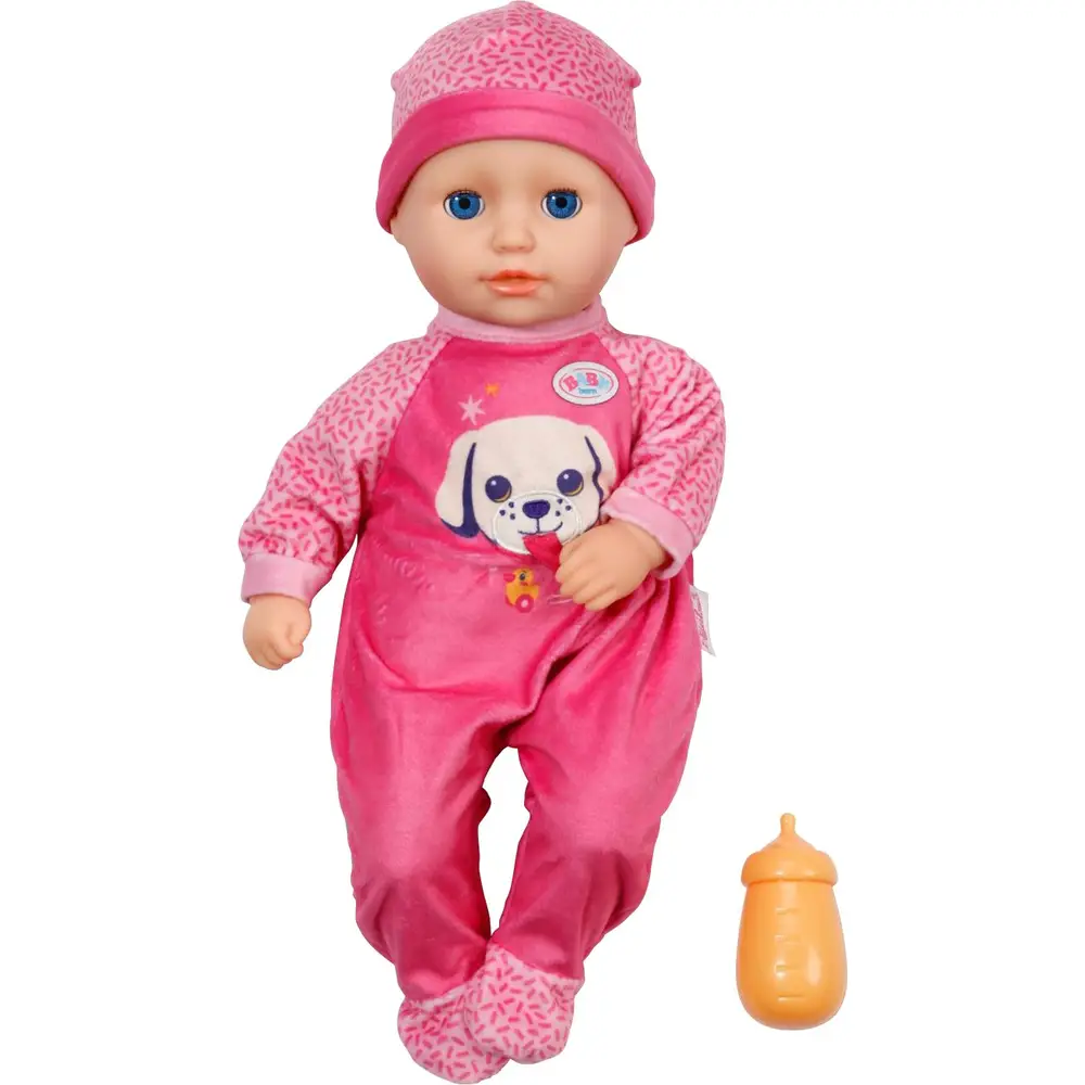 BABY born muñeca bebé Anna Pink 36cm con ojos dormilones y biberón