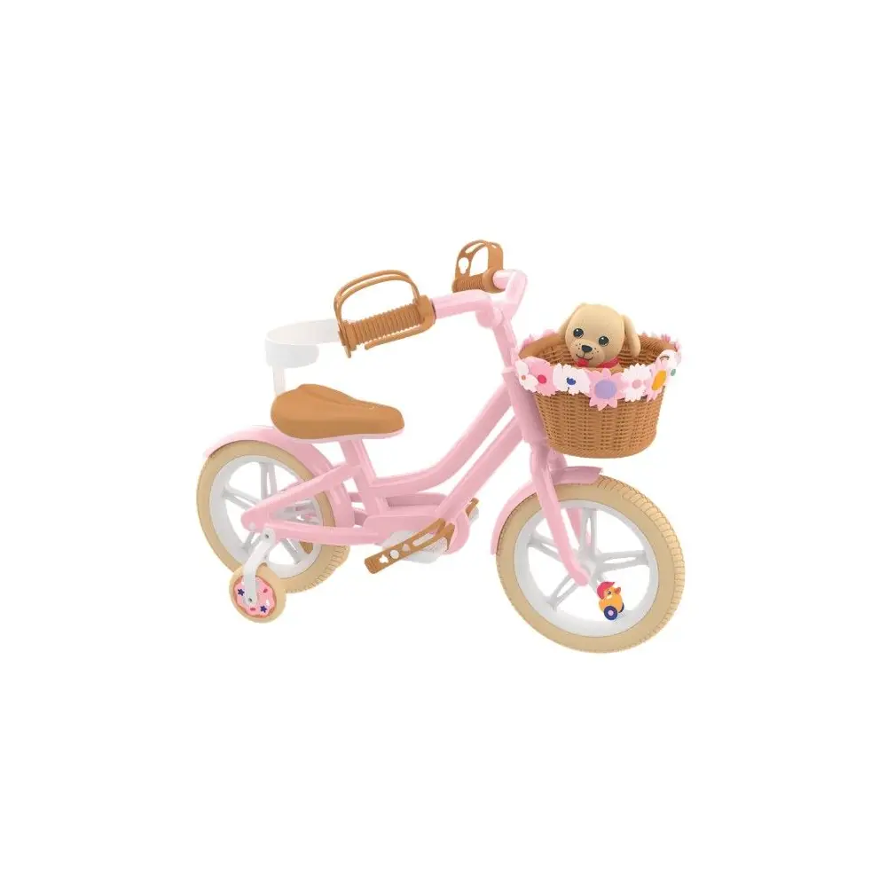BABY born bicicleta para muñecas con perrito Lucky - accesorio colorido para bicicleta