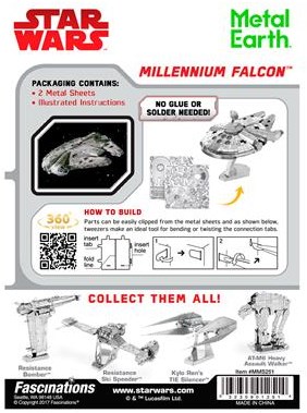 Eureka kit de construcción Star Wars Millennium Falcon modelo metálico-3
