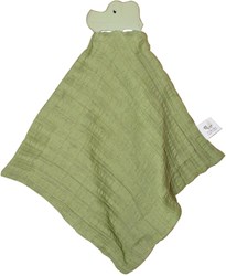 Tikiri manta de apego cocodrilo con mordedor de caucho natural 25x23cm verde