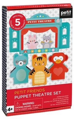 Petit Collage set de teatro de marionetas - juguete creativo para niños-3