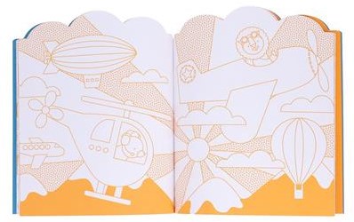 Petit Collage libro para colorear vehículos con pegatinas - papel FSC-3