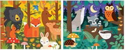 Petit Collage puzzle - juguete bosque doble cara - portátil