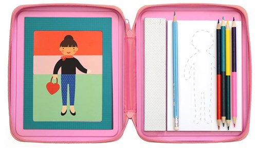 Petit Collage kit de manualidades - set creativo de diseño de moda para niños