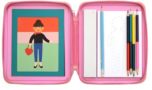 Petit Collage kit de manualidades - set creativo de diseño de moda para niños-2