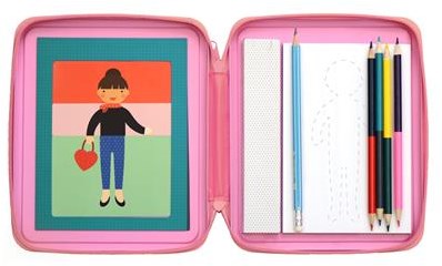 Petit Collage kit de manualidades - set creativo de diseño de moda para niños-3
