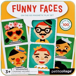 Petit Collage Juego Magnético Funny Faces - Juego de Viaje Creativo Niños