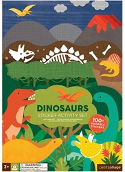 Petit Collage set de pegatinas dinosaurios - actividad pegatinas reutilizables