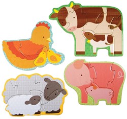 Petit Collage Mijn Eerste Puzzel - Babydieren Boerderij