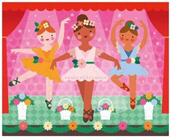 Petit Collage puzzle bailarina - doble cara, portátil, 100 piezas